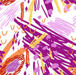 Colorful scribbles with dots