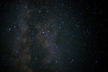 Night photography of milky way galaxy stars over north America from Grand Tetons National Park