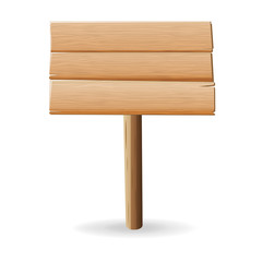 Wooden sign. vector illustration
