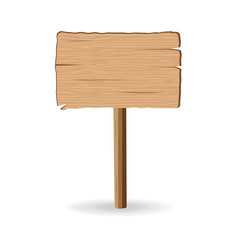 Wooden sign. vector illustration