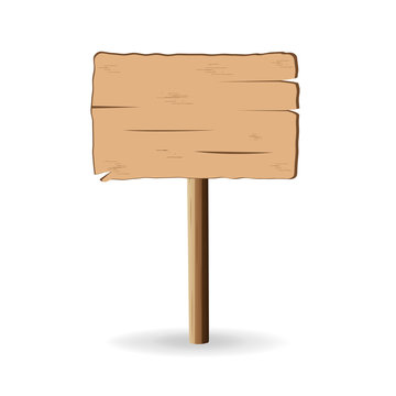 Wooden sign. vector illustration