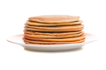 Holding pancakes on a plate