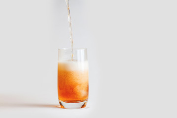 glass of beer isolated on white background