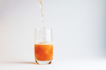glass of beer isolated on white background