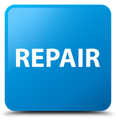 Repair cyan blue square button