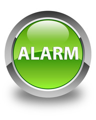 Alarm glossy green round button