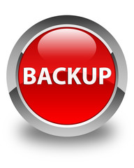 Backup glossy red round button