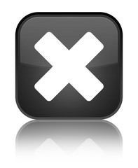 Cancel icon special black square button