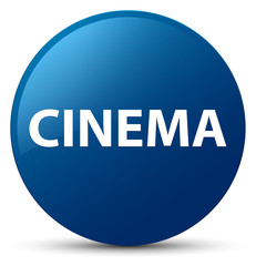 Cinema blue round button