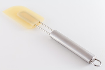 Spatula cake scraper for cake fondant pie or pastry isolated on white background