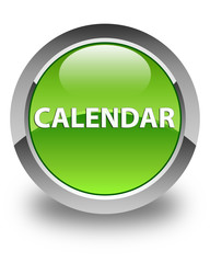 Calendar glossy green round button
