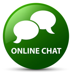 Online chat green round button