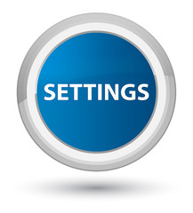 Settings prime blue round button