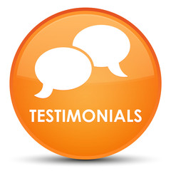 Testimonials (chat icon) special orange round button