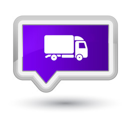 Truck icon prime purple banner button