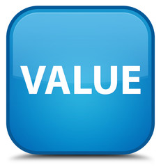 Value special cyan blue square button
