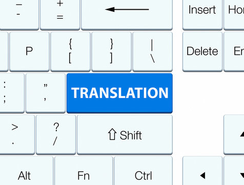 Translation blue keyboard button