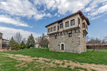 Fototapeta na wymiar Amazing view of medieval Tower of Angel Voivode in Arapovo Monastery of Saint Nedelya, Plovdiv Region, Bulgaria