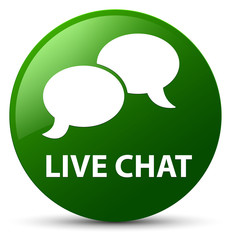 Live chat green round button