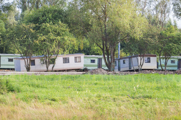 Residential trailers in nature