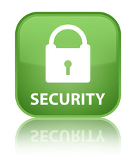 Security (padlock icon) special soft green square button