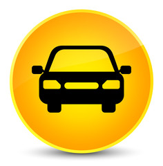 Car icon elegant yellow round button