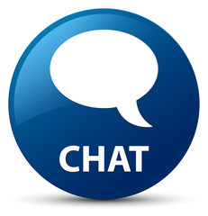 Chat blue round button