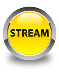 Stream glossy yellow round button