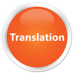 Translation premium orange round button