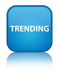 Trending special cyan blue square button