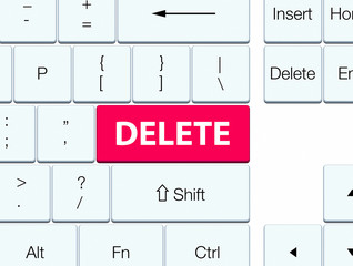 Delete pink keyboard button