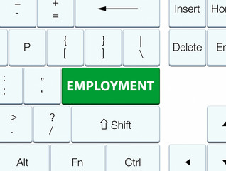 Employment green keyboard button