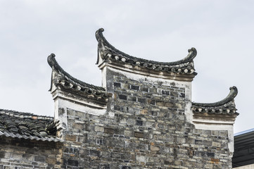 The roof of the Chinese ancient tradition house 