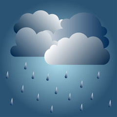 weather Rain clouds in wet day
