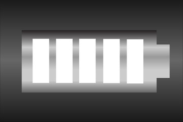 full battery icon gray background