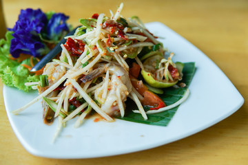 Som Tum or Papaya Salad, Papaya Pok Pok