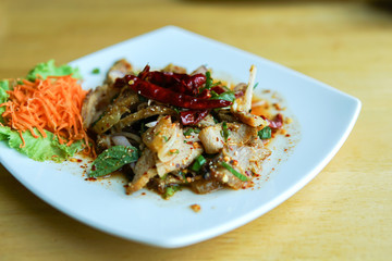 Grilled pork salad