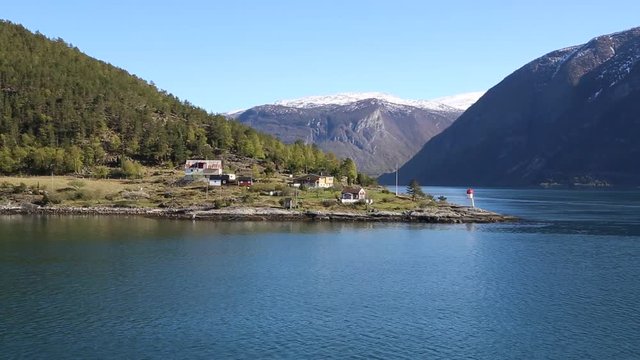 Sognefjord in Norway in a sunny day