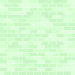 Green brick pattern. Seamless vector rectangle background
