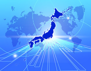 ビジネス背景　日本地図　日本ビジネス