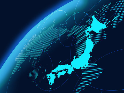 ビジネス背景　日本地図　日本ビジネス