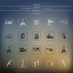 Set of news icons