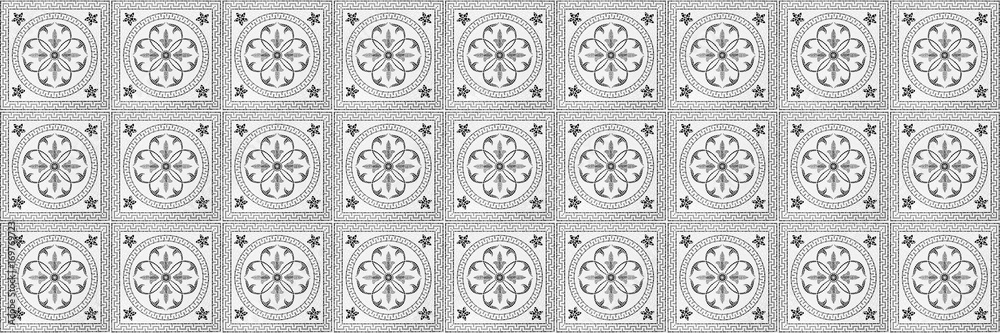Poster horizontal black and white tile texture for pattern and background