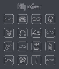 Set of hipster simple icons