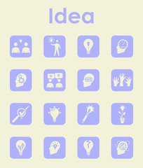 Set of idea simple icons