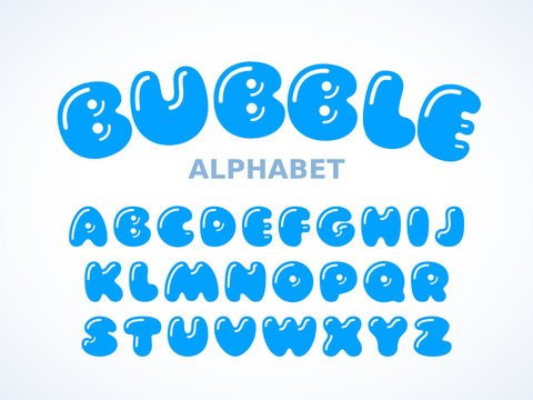Vector bubble alphabet