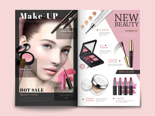 Cosmetic magazine template