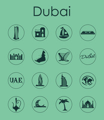 Set of Dubai simple icons