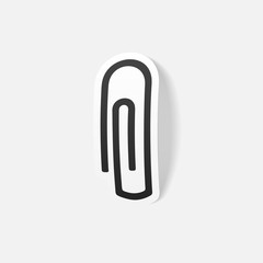 realistic design element: paper clip