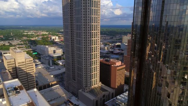 Aerial video of 191 Peachtree Towers Atlanta GA